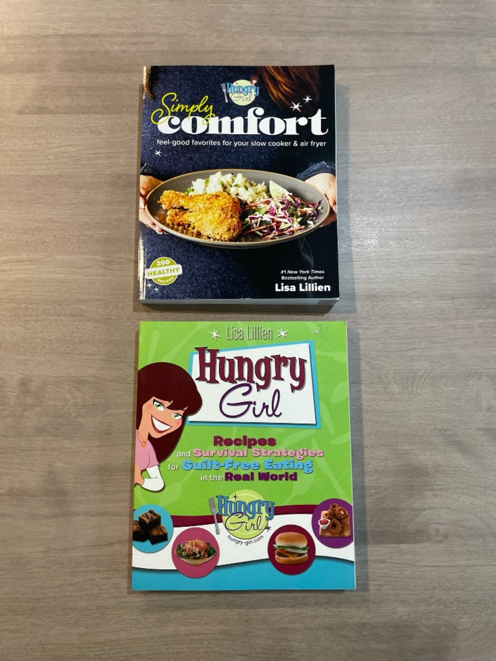 2 Hungry Girl Cookbooks - Guilt-Free Eating in the Real World and Simply Comfort
